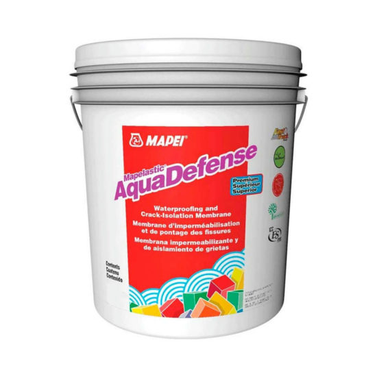 MAPELASTIC AQUADEFENSE – Membrana impermeabilizante  y aislante de grietas / 5L