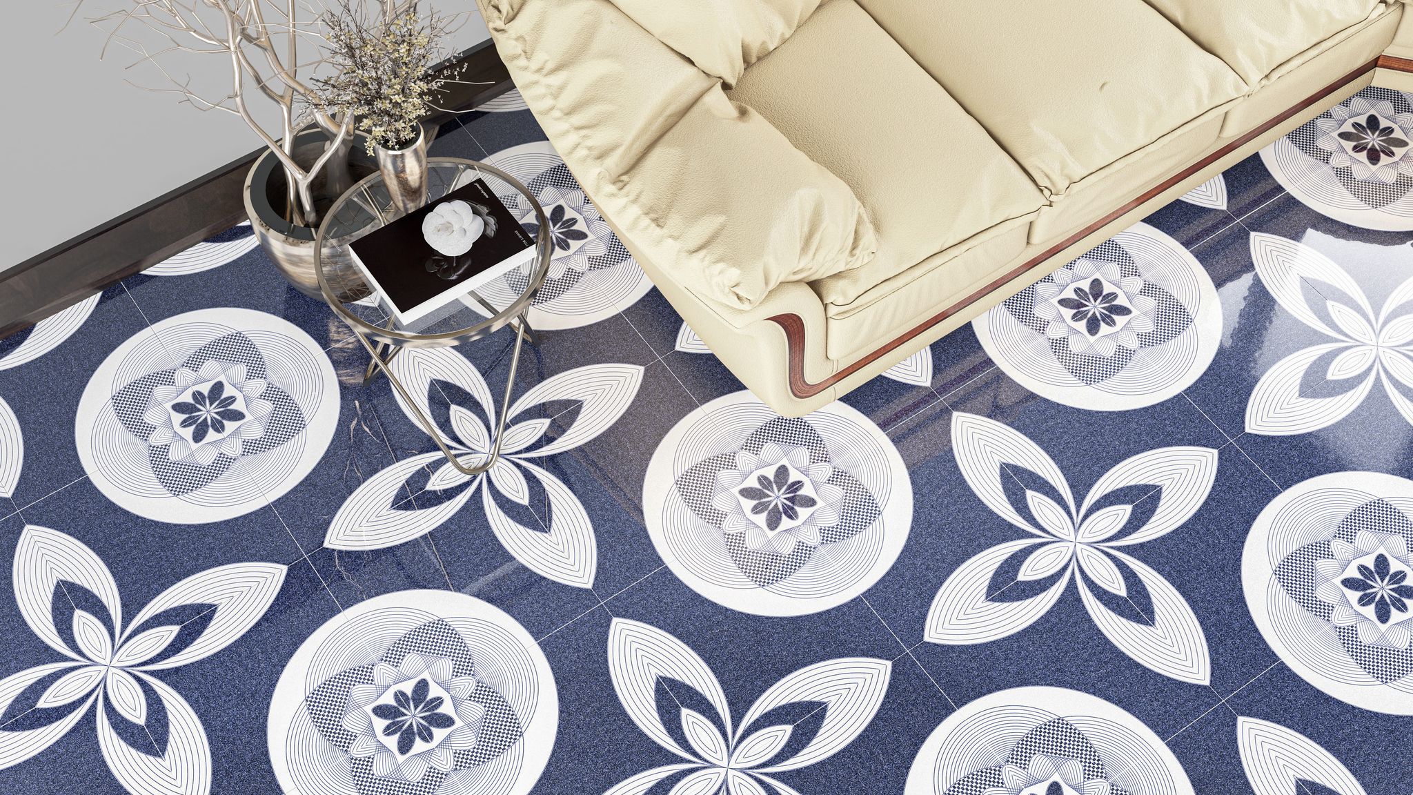 NATAL AZUL 43X43 VT00013576  | Samboro