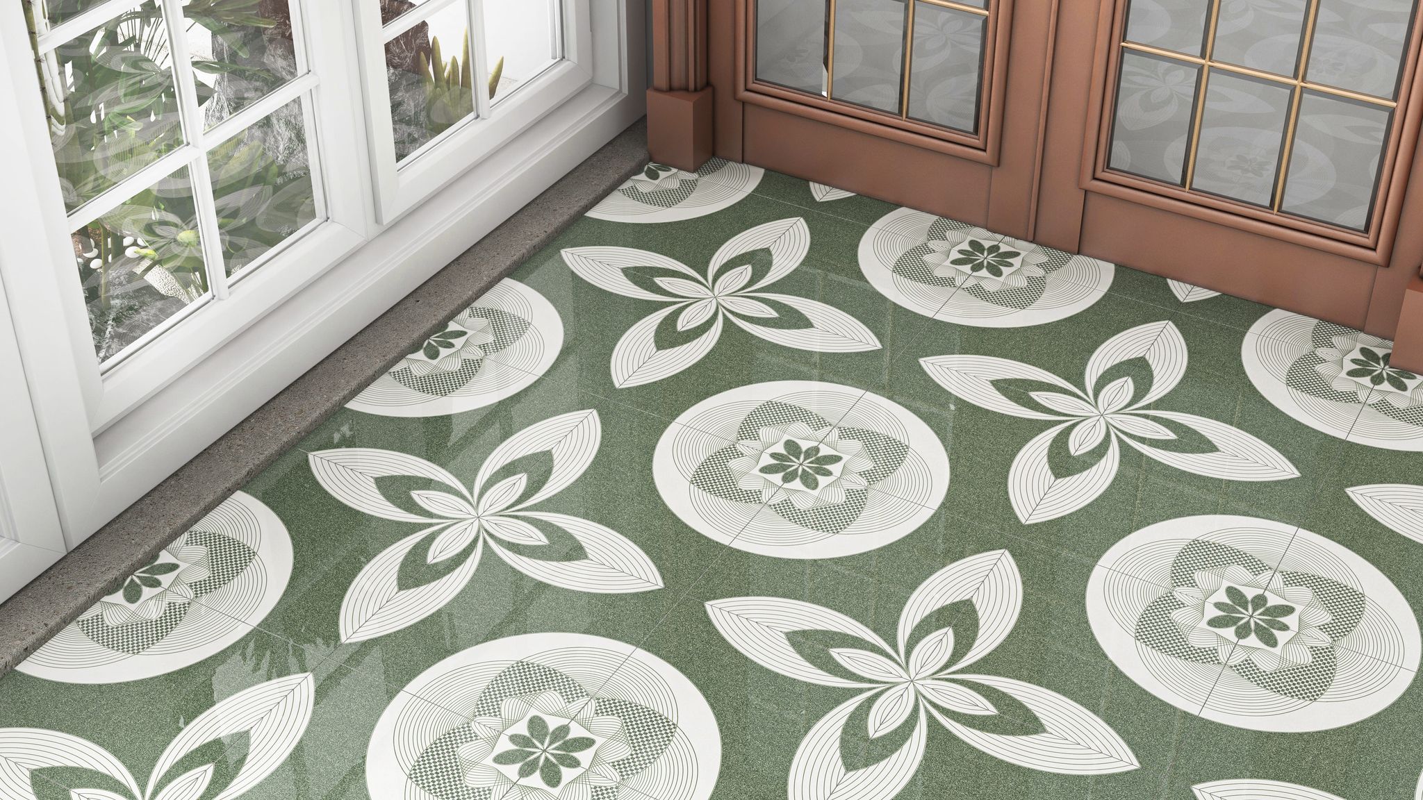 NATAL VERDE 43X43 VT00013582  | Samboro