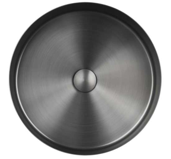 AQUALIA BILOBA BOWL REDONDO ACERO INOX NEGRO