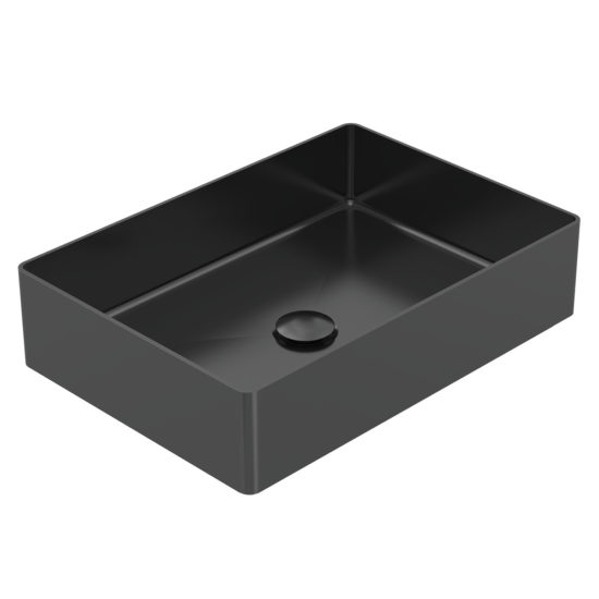 AQUALIA BOWL RECTANGULAR ACERO INOX NEGRO