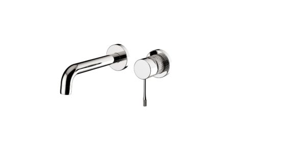 AQUALIA BELLA MONOMANDO LAVAMANOS A PARED BRUSHED NICKEL SIGNATURE
