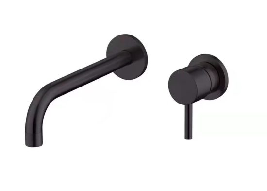 AQUALIA SCALEA MONOMANDO LAVAMANOS A PARED NEGRO 8228W-BK
