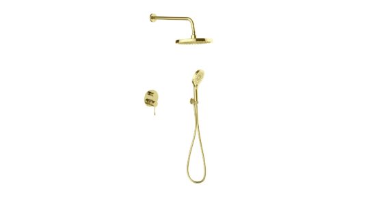 AQUALIA BELLA SET MEZCLADOR DUCHA TELÉFONO BRUSHED GOLD SIGNATURE