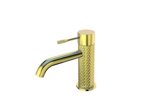AQUALIA BELLA MONOMANDO LAVAMANOS BAJO BRUSHED GOLD SIGNATURE