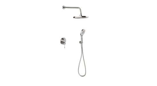 AQUALIA BELLA SET MEZCLADOR DUCHA TELÉLEFONO BRUSHED NICKEL SIGNATURE